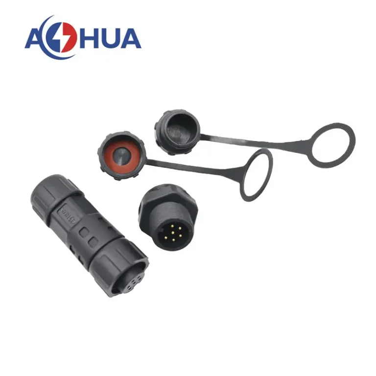 M12 Panel Connector 6pin 1