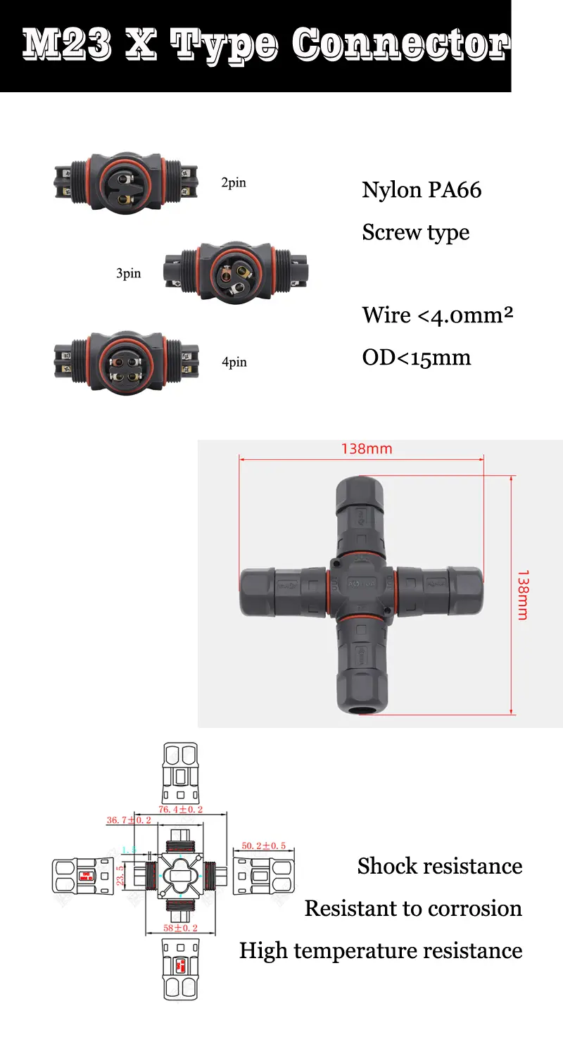 M23-X-connector