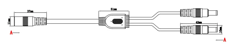 1 TO 2 DC Cable Splitter