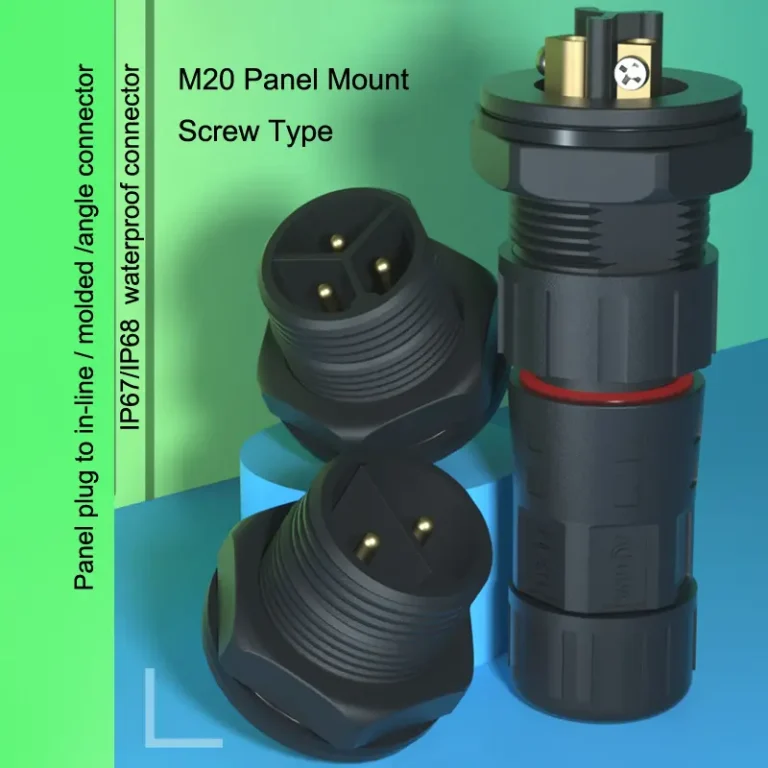 AHUA Waterproof M20 Panel Mount Connector