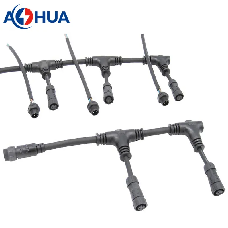 T-type-solution-male-female-M12-connector-waterproof-cable