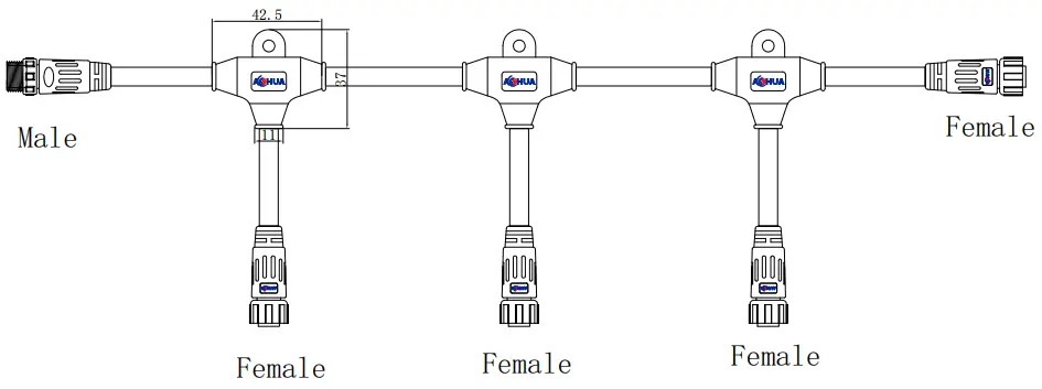 TP01 T Type Waterproof Connector