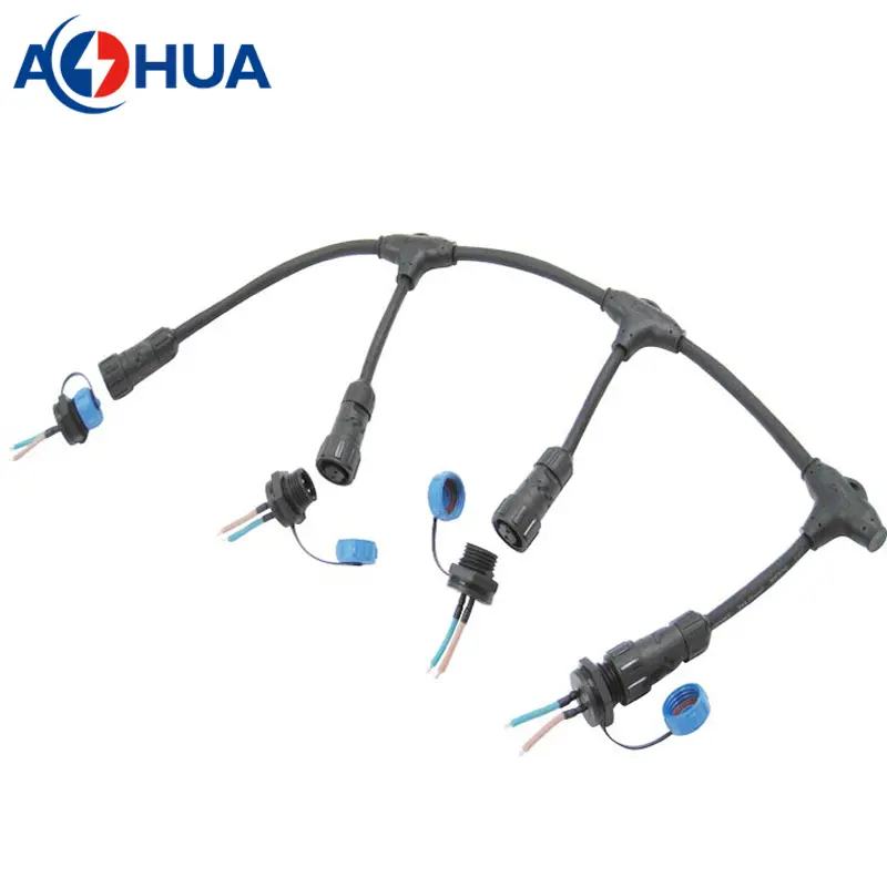 M12-panel-connector-T-type-waterproof-connector