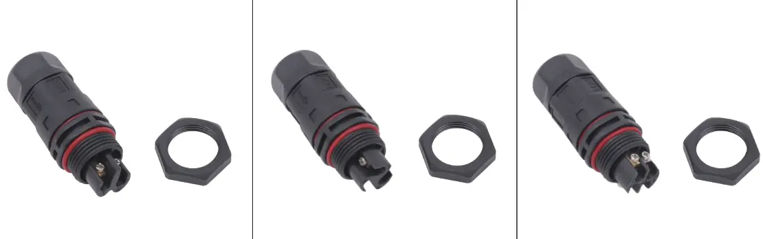 Panel type L waterproof connector 2 3 4 pin