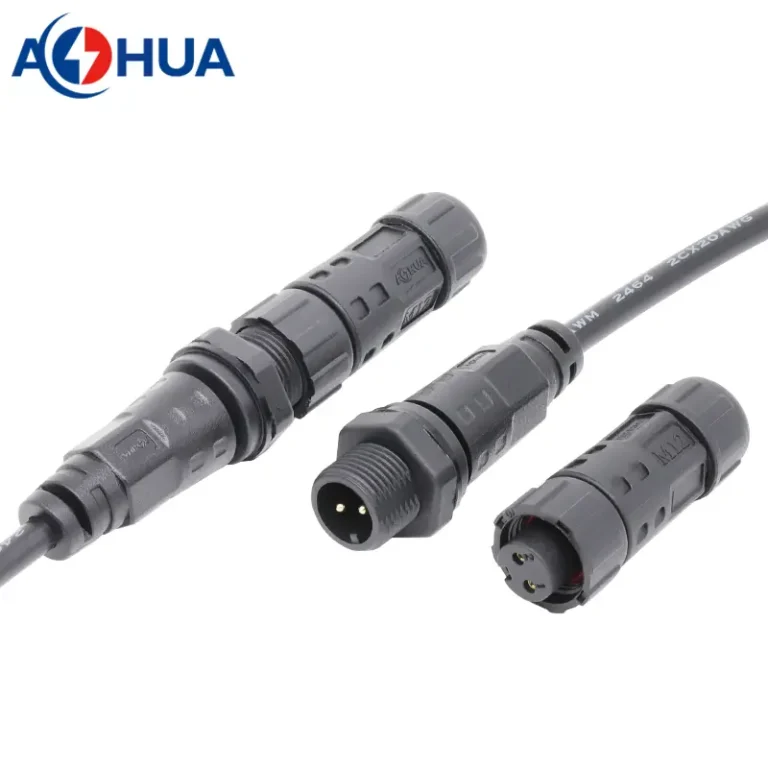 M12 molded panel type connector