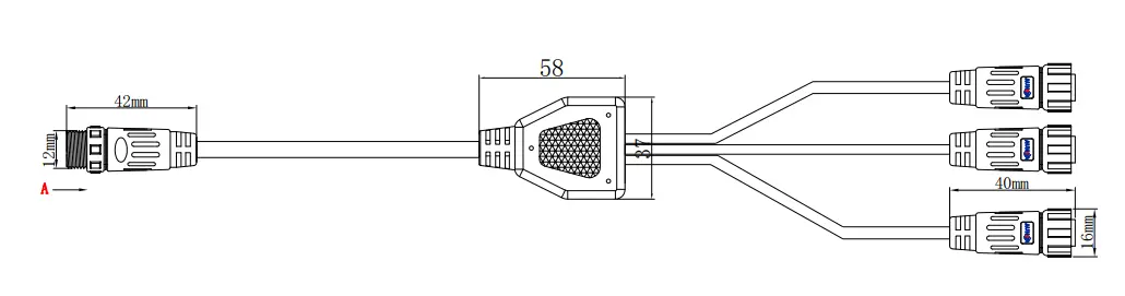 Y type cable connectors