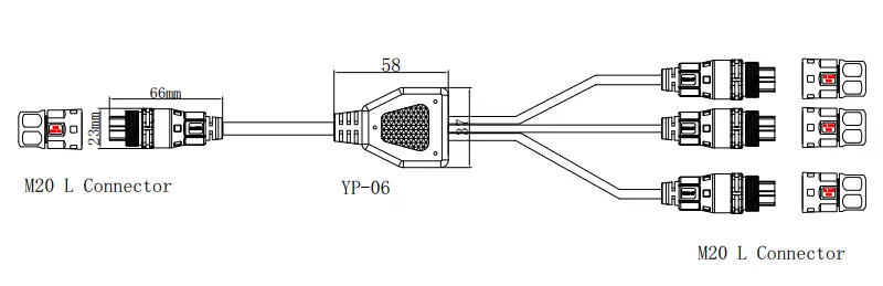 Y type cable connector