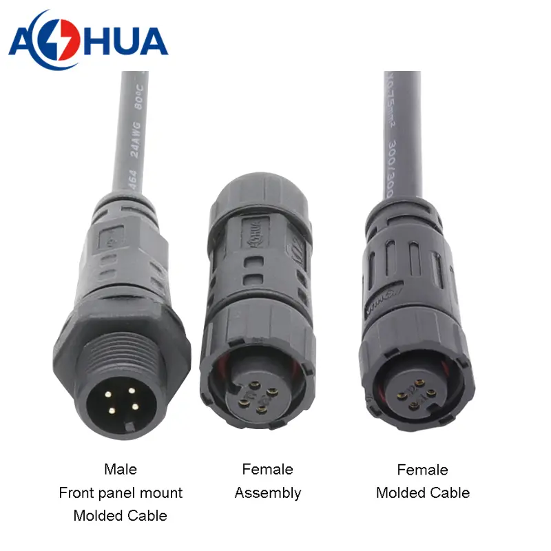 M12-4pin-panel-waterproof-plugs