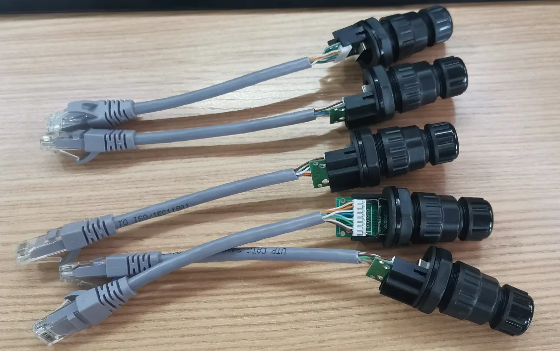 RJ45 connector with cable