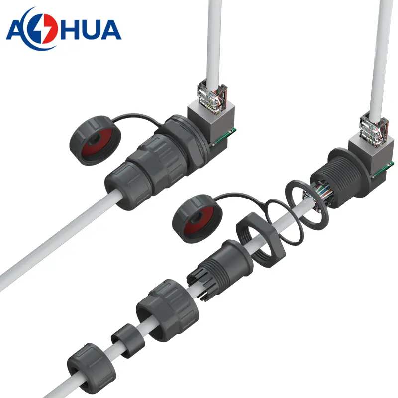 90degree waterproof ethernet connectors