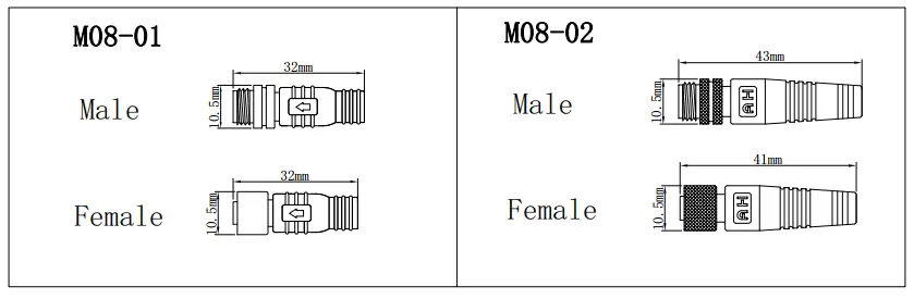M8 connector aohua connector