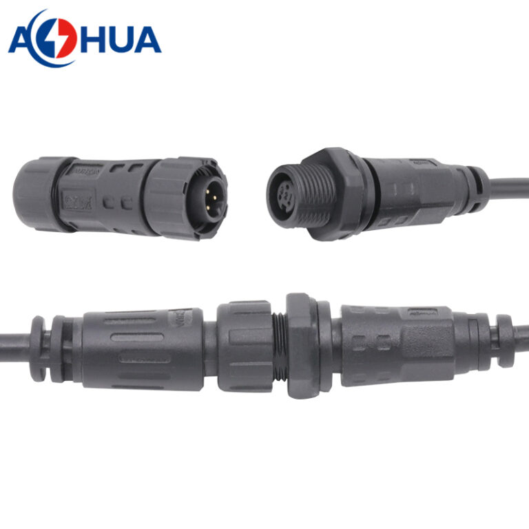 3pin-M12-panel-mount-waterproof-plugs
