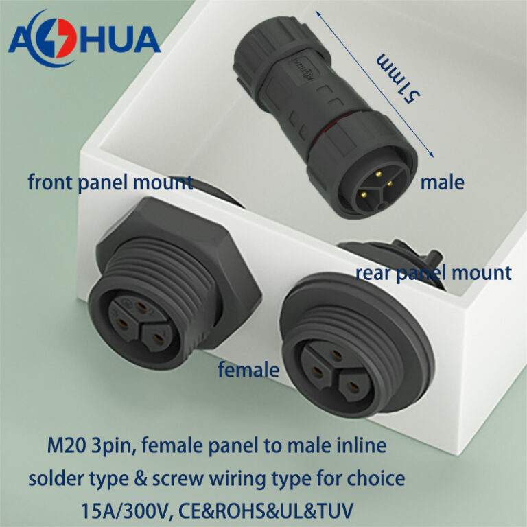 3pin-m20-plugs