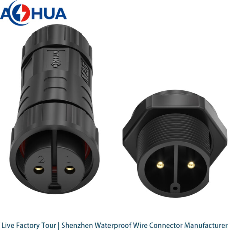 2pin-M25-IP68-Connectors